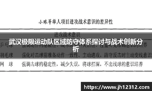 武汉极限运动队区域防守体系探讨与战术创新分析